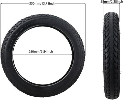 14X2.125 Tubeless Tire, 14 X 2.125 Electric Bike Tire with Angled Valve Compatible with 14 Inch Electric Folding Bike, Electric Scooters，E-Bikes and more in Kuwait