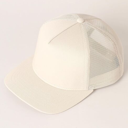 MIRMARU Solid Color Plain 5 Panels Trucker Baseball Cap with Mesh Back Hat for Men Women in Saudi Arabia