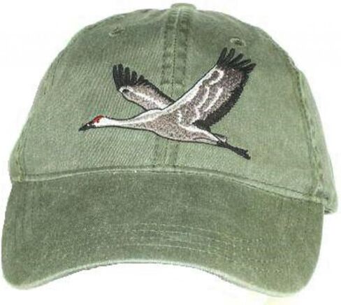 Tom's Bird Feeders Sandhill Crane Embroidered Cotton Cap in Kuwait