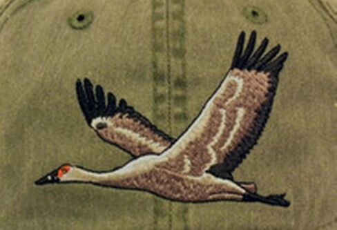 Tom's Bird Feeders Sandhill Crane Embroidered Cotton Cap in Kuwait