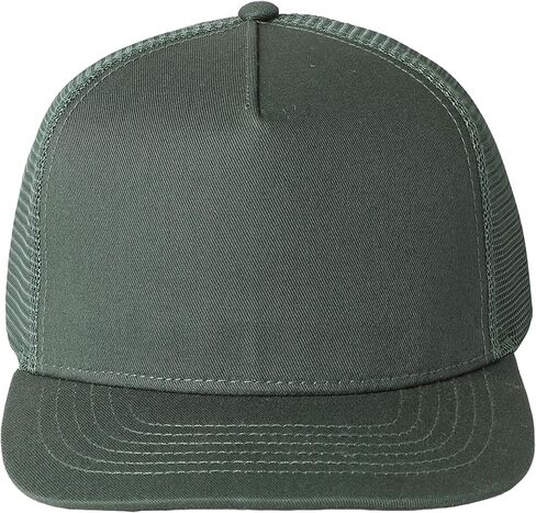 MIRMARU Solid Color Plain 5 Panels Trucker Baseball Cap with Mesh Back Hat for Men Women in Kuwait