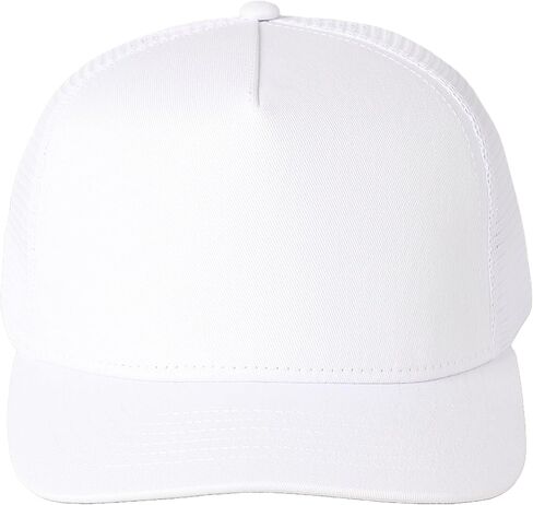 MIRMARU Solid Color Plain 5 Panels Trucker Baseball Cap with Mesh Back Hat for Men Women in Saudi Arabia