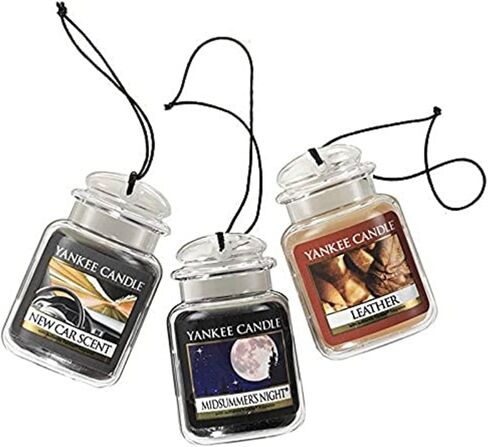 Yankee Candle Car Air Fresheners, Hanging Car Jar® Ultimate Black Cherry Scented, Neutralizes Odors Up To 30 Days in Kuwait