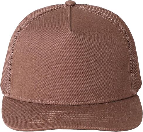 MIRMARU Solid Color Plain 5 Panels Trucker Baseball Cap with Mesh Back Hat for Men Women in Saudi Arabia
