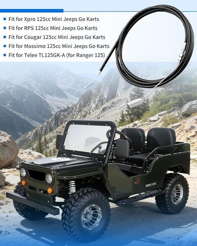 كابل خانق مناسب لسيارات Xpro RPS Cougar Mossimo 125cc Mini Jeeps Go Karts، مناسب لـ Telee TL125GK-A (لـ Ranger 125) in Kuwait