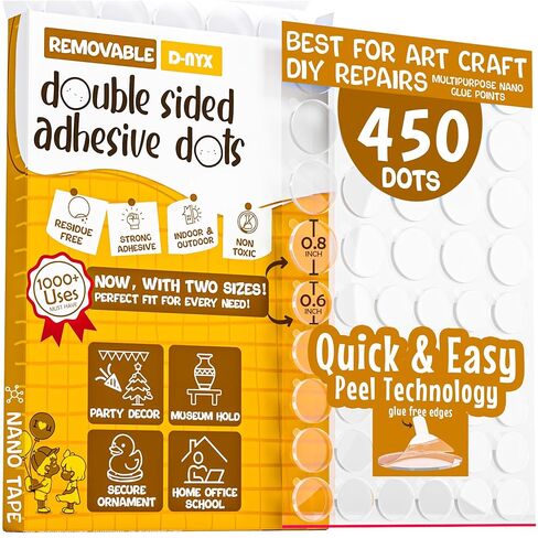 ملصقات لاصقة بشريط مزدوج الجوانب 280، 350، 450، 550 أو 700 عبوة من المعجون القابل للإزالة بدون أثر، ملصقات صغيرة مقاومة للماء لصورة تزيين المهرجان (450 نقطة لاصقة) in Kuwait