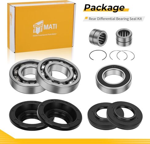 M MATI الخلفي التفاضلي تحمل مجموعة سدادات الختم لهوندا رانشر 420 4x4 2015-2024 روبيكون 500 520 2015-2024 91251-HL3-A01 91251-HR6-A61 96100-62070-00 06910-HR6-B00 in Kuwait