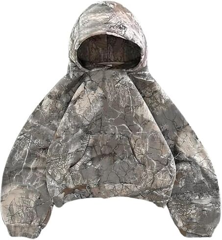 Pooyikoi Womens Camo Hoodie Y2k Oversized Leopard Print Hoodie Vintage Long Sleeve Sweatshirts Pullover Jackets Streetwear in Saudi Arabia