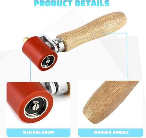 Car Silicone Seam Roller, 40mm Smoothing Press Seam Handheld Roller Tool for PVC, TPO, EPDM, Automotive Audio Sound Deadening Hand Welding Tool, Universal for Vehicles in Kuwait