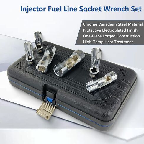 14-Piece Metric Flare Nut Wrench Set, 3/8" & 1/2" Drive Fuel Line Socket Set for Diesel Injector, Automotive Brake Line Tools (8mm-22mm) in Kuwait