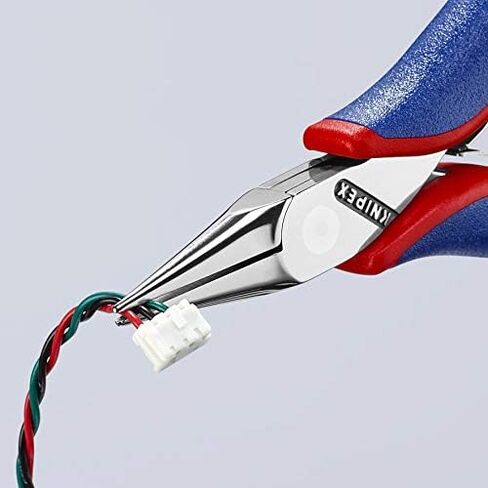 KNIPEX Tools - Electronics Pliers, Half Round Tips, Multi-Component (3522115), 4.5 in Saudi Arabia