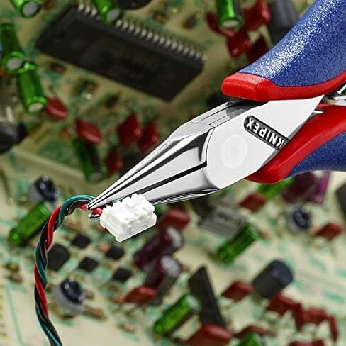 KNIPEX Tools - Electronics Pliers, Half Round Tips, Multi-Component (3522115), 4.5 in Saudi Arabia