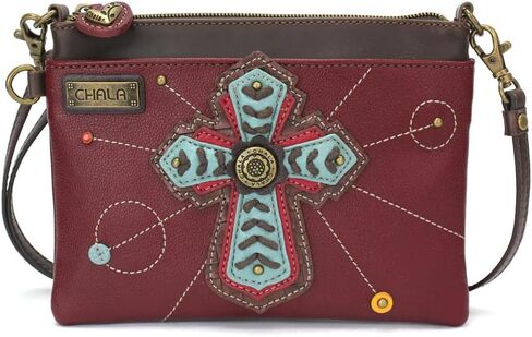 Chala Chevron Cross Vegan Leather Mini Crossbody Bag in Saudi Arabia