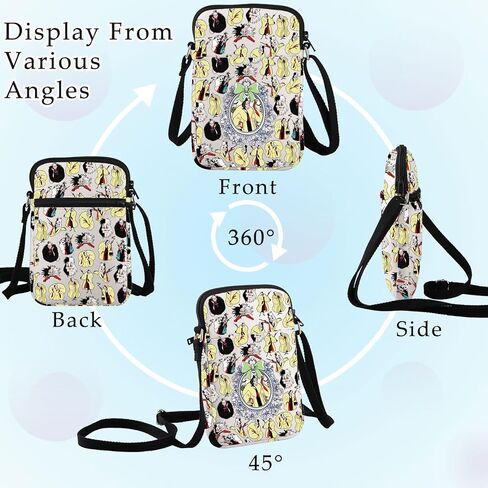 BWWKTOP Villain Cruella Crossbody Bag Devil Witch Fans Gift Evil Queen Shoulder Bag Villain Merch in Saudi Arabia