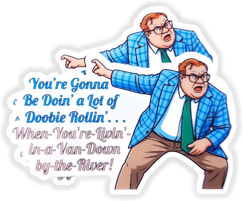 3in Matt Foley - Livin in a Van Down by The River Die-Cut Sticker (2-Pack) Extremely Durable, All Weather in Saudi Arabia