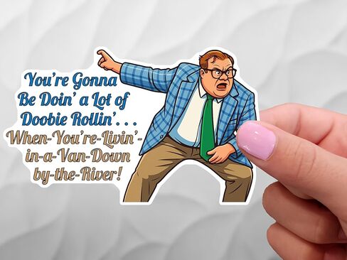 3in Matt Foley - Livin in a Van Down by The River Die-Cut Sticker (2-Pack) Extremely Durable, All Weather in Saudi Arabia