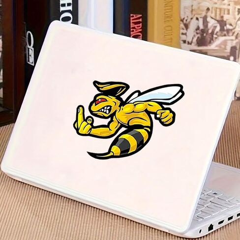 2 قطعة شارات الفينيل النحلة الغاضبة ملصقات مقاومة للماء لأجهزة الكمبيوتر المحمول سيارة شاحنة الوفير دراجة نارية جدار ديكور A-83 in Kuwait