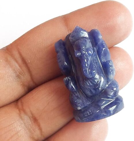 Myhealingworld Natural Rose Quartz Stone Ganesha Statue, Holy Ganesha Idol, Good Luck Ganesha Sculpture, Pocket Ganesh Statue, Ganesh Statue for Car Dash Board, Hand Carved Rose Quartz Ganesh Statue. in Kuwait