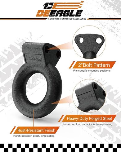 DEEAGLE Pintle Hitch Lunette Ring, 24,000LBS Towing Weight, Pinle Hitch with Lunette, Tow Eye for Adjustable Channel Bracket, Trailers and Towing Accessories in Kuwait
