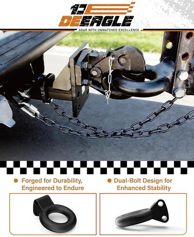 DEEAGLE Pintle Hitch Lunette Ring, 24,000LBS Towing Weight, Pinle Hitch with Lunette, Tow Eye for Adjustable Channel Bracket, Trailers and Towing Accessories in Kuwait