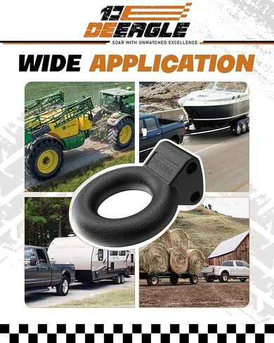 DEEAGLE Pintle Hitch Lunette Ring, 24,000LBS Towing Weight, Pinle Hitch with Lunette, Tow Eye for Adjustable Channel Bracket, Trailers and Towing Accessories in Kuwait