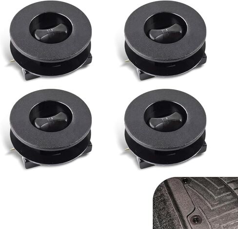 4 PCS Car Carpet Fixing Clips, Anti-Slip Locking Floor Mat Fastener, ABS Plastic Floor Mat Retainer Clips, Universal for Cars Portable Fixing Device (Black) in Kuwait