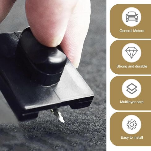 4 PCS Car Carpet Fixing Clips, Anti-Slip Locking Floor Mat Fastener, ABS Plastic Floor Mat Retainer Clips, Universal for Cars Portable Fixing Device (Black) in Kuwait
