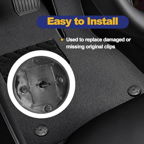 4PCS Floor Mat Fastener, Car Floor Mat Clips Replacement for B M VV 1, 3, 5, 6, 7, X3, X4, X5, X6 series, Car Mat Clips/Fixings/Fasteners Floor Twist Lock T Shape Mini F10 in Kuwait