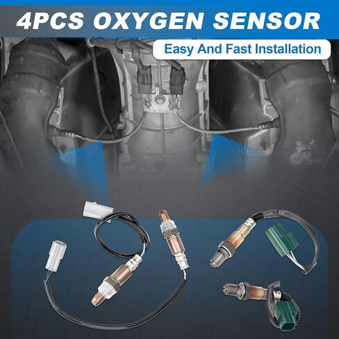 2 Pairs Upper and Lower Oxygen Sensors Compatible with Nissan 2012 2011 2010 2009 2008 Armada Pathfinder Titan V8 5.6L 4Pcs O2 Sensors 234-9038 234-4835 in Kuwait