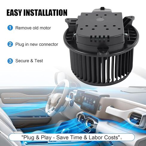 HVAC Heater Blower Motor with Brushless Motor Replacement for Kenworth T170 T270 T370 Peterbilt 579 2013-2017, Replace W205700800 CR705001 in Kuwait