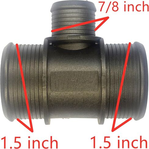 1.5" x 1.5" x 7/8" Fitting,Radiator Coolant Hose 3 Way Connector,Heater T-Joint Diverter,Water Pipe Splitter Kit for Chevrolet,Ford,MINI,Edge,Ram,GMC,Jeep,Cadillac,Mercedes-Benz,Dodge,BMW,Audi,VW,38mm in Kuwait