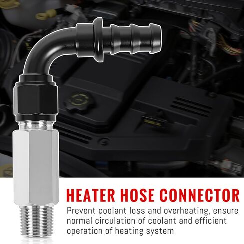 Top Heater Hose Connector fit for Dodge Ram 6.7L Cummins 2007.5-2024,10AN Push Lock Fitting,Upgraded heater hose fitting Replacement 52014739AG,55056711AC,55056966AA,68005253AA,Leak-Free Fit in Kuwait
