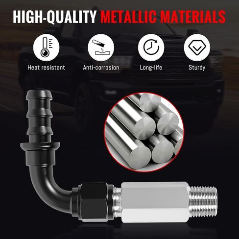 Top Heater Hose Connector fit for Dodge Ram 6.7L Cummins 2007.5-2024,10AN Push Lock Fitting,Upgraded heater hose fitting Replacement 52014739AG,55056711AC,55056966AA,68005253AA,Leak-Free Fit in Kuwait