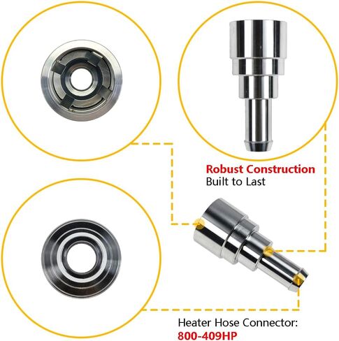 800-409HP 2PCS Heater Hose Connector Stainless Steel Coolant Hose Connector | Fit for GM Inlet/Outlet 3/4" Tube 5/8" Hose GMC Ford Chevrolet Cadillac Buick Hummer Lincoln | OE 15151875 15792820 in Saudi Arabia