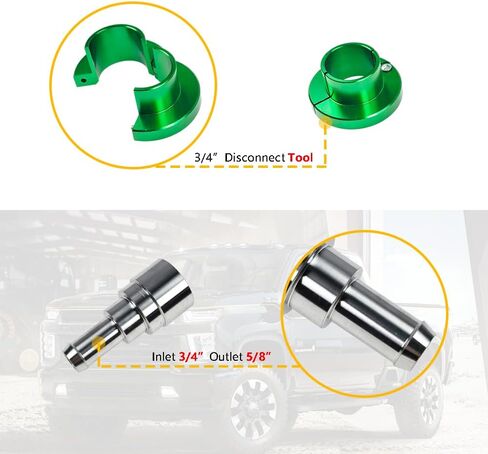 800-409HP 2PCS Heater Hose Connector Stainless Steel Coolant Hose Connector | Fit for GM Inlet/Outlet 3/4" Tube 5/8" Hose GMC Ford Chevrolet Cadillac Buick Hummer Lincoln | OE 15151875 15792820 in Saudi Arabia