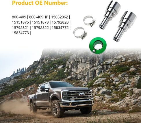 800-409HP 2PCS Heater Hose Connector Stainless Steel Coolant Hose Connector | Fit for GM Inlet/Outlet 3/4" Tube 5/8" Hose GMC Ford Chevrolet Cadillac Buick Hummer Lincoln | OE 15151875 15792820 in Saudi Arabia