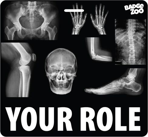 Custom Double Sided Horizontal Badge Buddy with 20 Background Options X-Ray Theme in Saudi Arabia