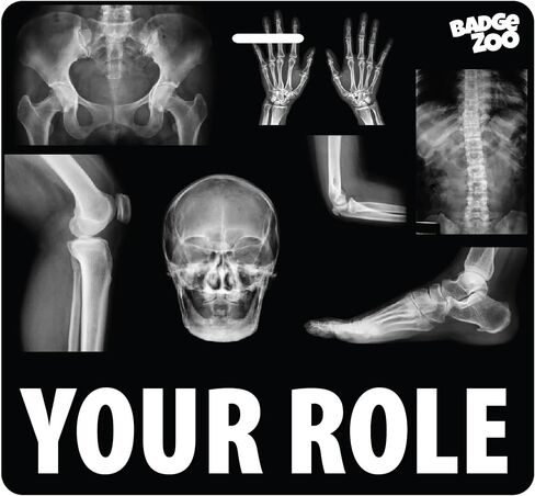 Custom Double Sided Horizontal Badge Buddy with 20 Background Options X-Ray Theme in Saudi Arabia