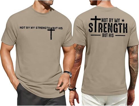 Men's Christian T-Shirt Faith Based Graphic Tee with Bible Verse God Casual Short Sleeve Shirts Top in Saudi Arabia