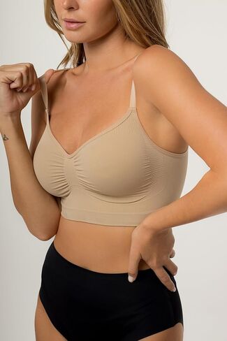 Bralette حمالة صدر داعمة لاسلكية ناعمة لراحة يومية، سهولة الارتداء والارتداء في طبقات، مقاسات S XL in Kuwait