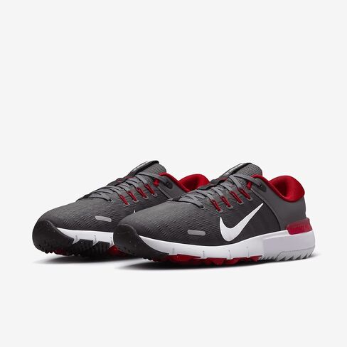 حذاء الجولف Nike Free Golf NN (FN0332-002، رمادي حديدي/أحمر جامعي/رمادي دخاني/أبيض) مقاس 11.5 in Saudi Arabia