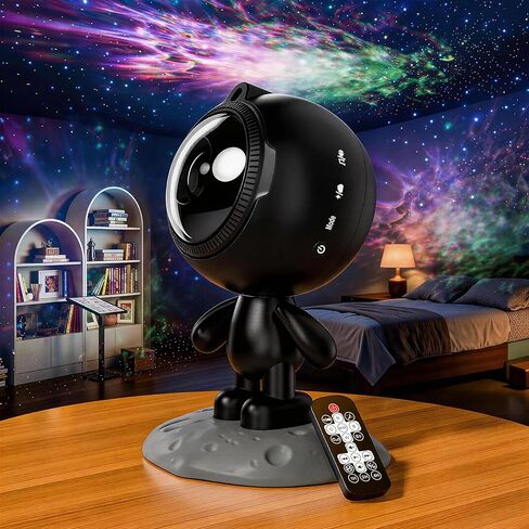 Airivo رائد الفضاء Galaxy Projector ، جهاز عرض النجوم لغرفة النوم ، روبوت مجرة ​​الإسقاط ليلا ضوء ليلي للأطفال ، جهاز عرض سقف مكبر الصوت بلوتوث ، هدايا ديكور الغرفة للبالغين ، المراهقين ، عيد الميلاد in Kuwait