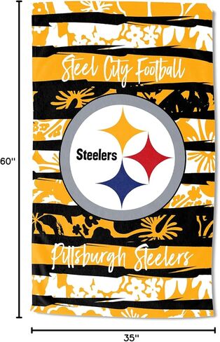 Northwest NFL Pittsburgh Steelers Beach Towel, 35 x 60, Pocket in Saudi Arabia
