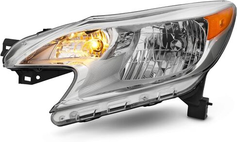 AKKON - Fits 2014-2016 Nissan Versa Note Chrome Headlight Headlamp Driver Left Side Replacement 2014 2015 2016 in Saudi Arabia