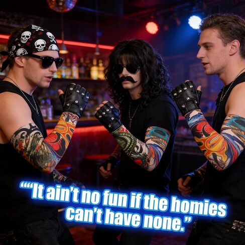 7 قطع زي الروك للرجال، شعر مستعار أسود قصير مموج، ديسكو للرجال، زي الحفلات للرجال مع باروكات، نظارات شمسية، لحى، أكمام، قفازات، أوشحة للرأس لمدة 70 ثانية، 80 ثانية، 90 ثانية in Kuwait