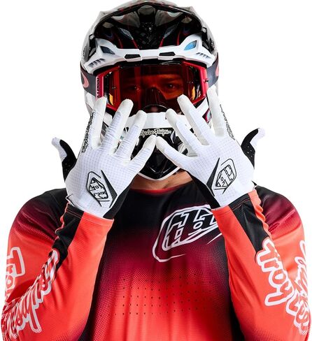 قفاز Troy Lee Designs Air Adult Motocross MX للطرق الوعرة للدراجات الجبلية BMX، أبيض أحادي، صغير in Saudi Arabia