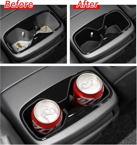 smabee for Kia EV9 2024 2025 2026 3PCS Center Console Cup Holder Insert Rear Center Console Cup Holder Center Console Organizer Accessories (Only for Land AWD, GT-Line AWD) in Kuwait