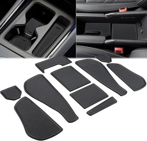 Auovo Anti Dust Door Mats for Volkswagen VW Tiguan 2025 2026 Accessories Car Cup Holder Insert Center Console Interior Door Compartment Liners 10pcs/Set(White) in Saudi Arabia