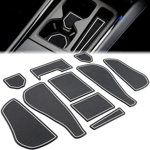 Auovo Anti Dust Door Mats for Volkswagen VW Tiguan 2025 2026 Accessories Car Cup Holder Insert Center Console Interior Door Compartment Liners 10pcs/Set(White) in Saudi Arabia