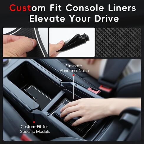 Auovo Anti Dust Door Mats for Volkswagen VW Tiguan 2025 2026 Accessories Car Cup Holder Insert Center Console Interior Door Compartment Liners 10pcs/Set(White) in Saudi Arabia